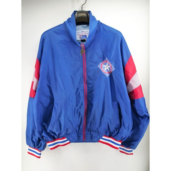 Vintage Pro Player Texas Rangers Full Zip Jacket Men XL Windbreaker Blue MLB 90s - Picture 1 of 14